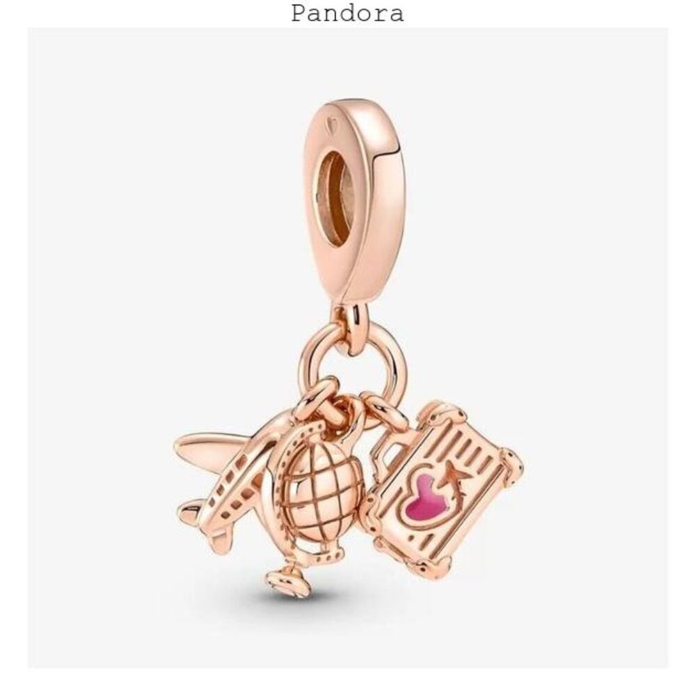 Pandora Rose Gold Travel Charm Bracelet